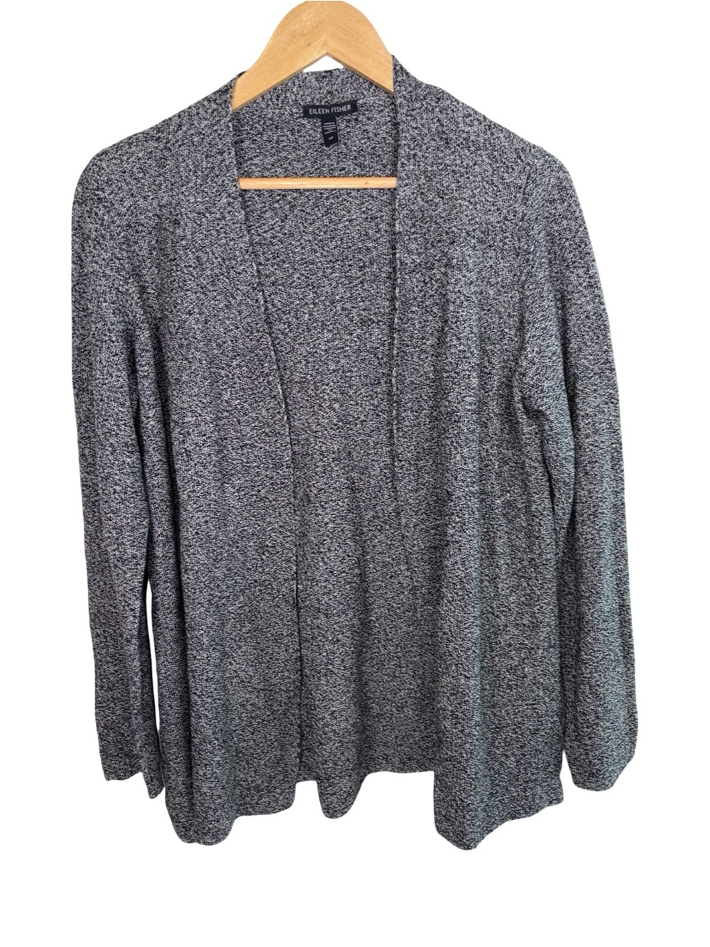 Eileen Fisher Heathered Gray Open Cardigan